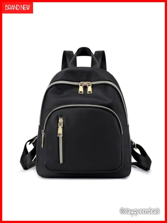 Water-Resistant Nylon Mini Backpack Purse for Women, Travel Daypack with Tablet main image 4